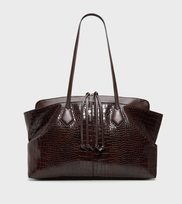 EMILINA Croc Textured Tote Bag