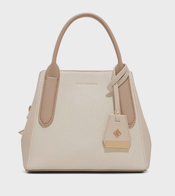 EVELIEN Color Block Satchel Bag