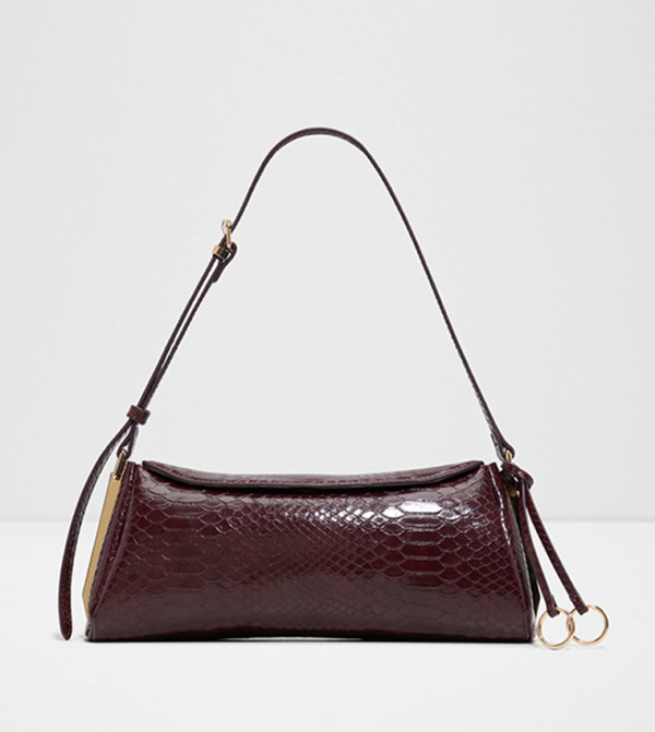 HILLARIE Snakeskin Textured Shoulder Bag
