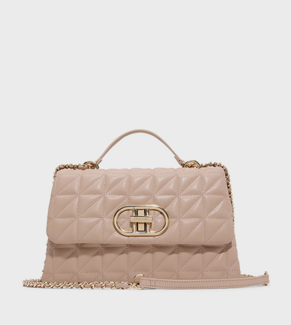 ZOLINA Quilted Twist Lock Crossbody Bag