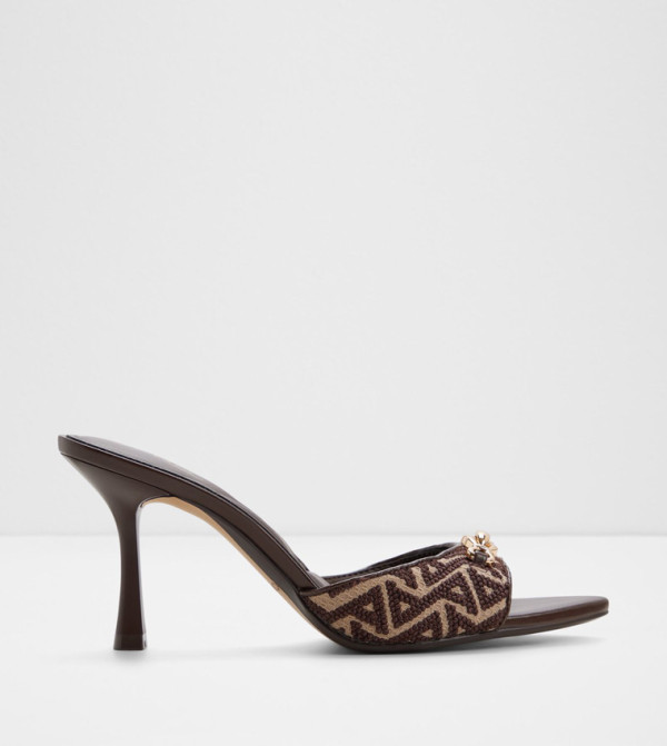 ADALYNE Monogram Patterned Heel Sandals