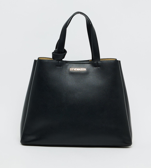 Logo Embossed Zippered Tote Bag