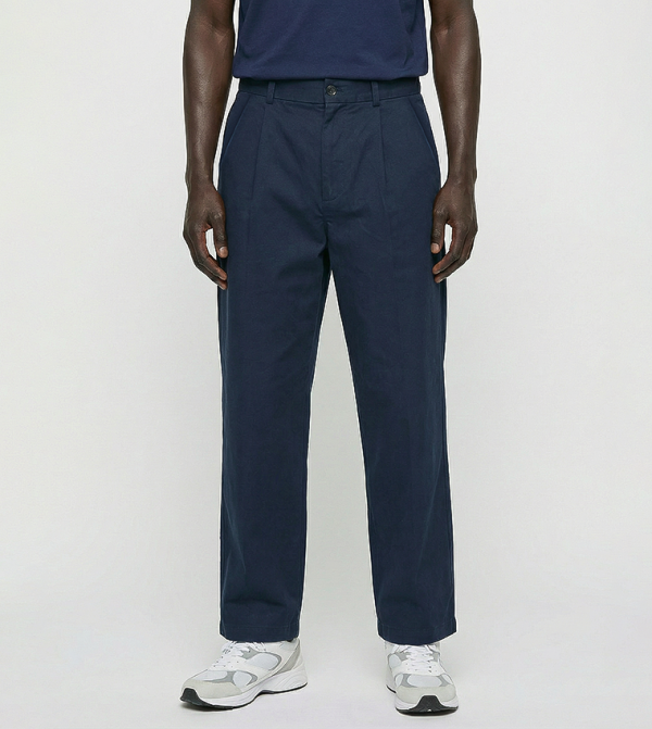 Solid Straight Fit Chinos