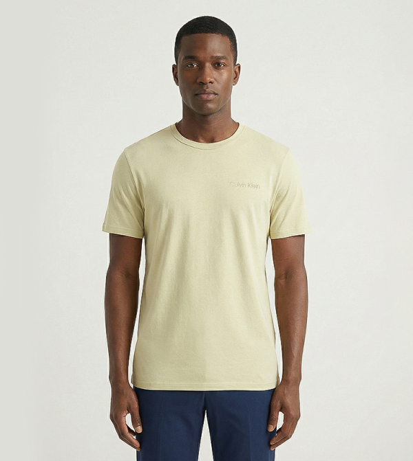 Logo Embroidered Crew Neck Sleep T-Shirt