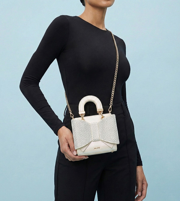 NADIEA Bow Embellished Top Handle Bag