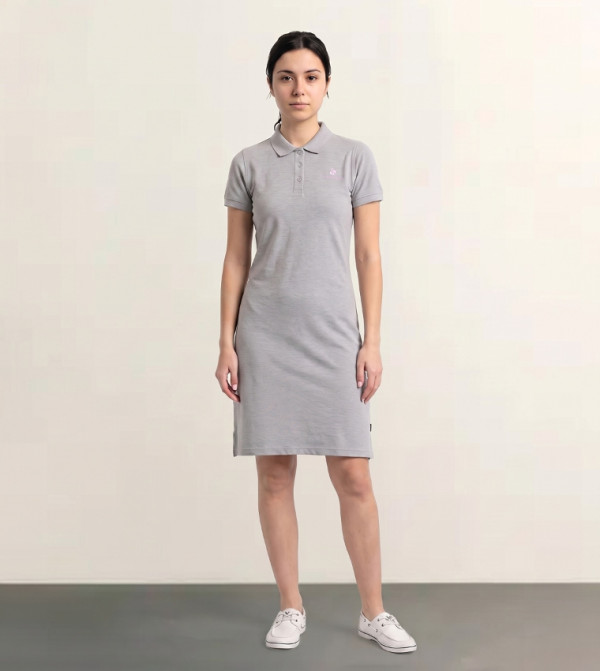 Logo Detail Polo Dress