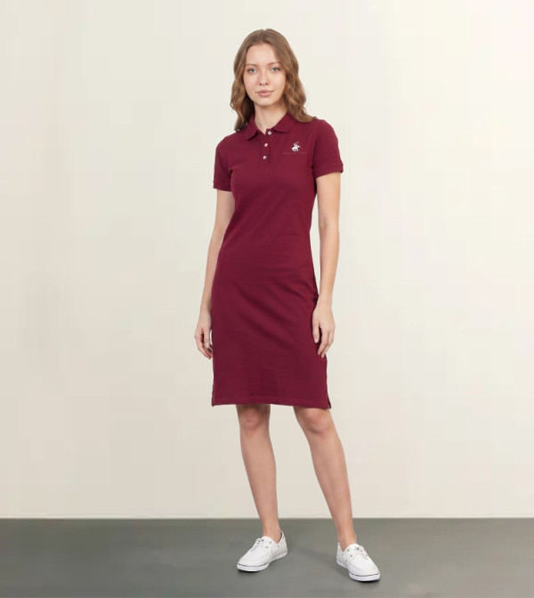 Logo Detail Polo Dress