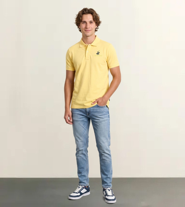 Pique Logo Detail Polo Shirt