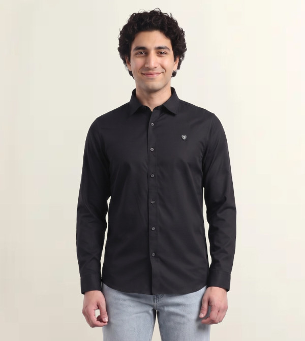 Textured Long Sleeves Casual Shirt
