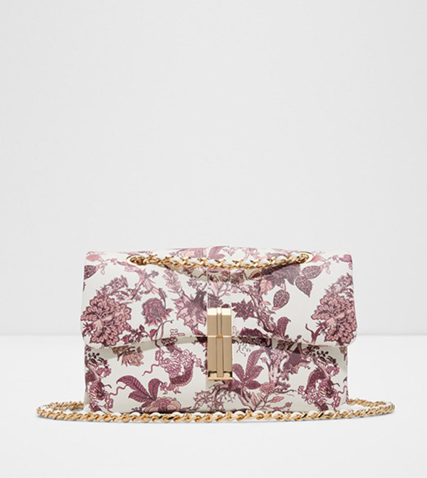 ALICIE Floral Flap Snap Button Crossbody Bag