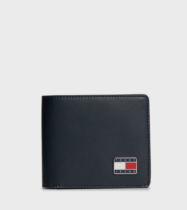 Logo Detail Leather Bi-Fold Wallet