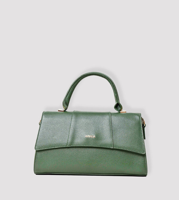 SOLANA Metal Accent Top Handle Bag