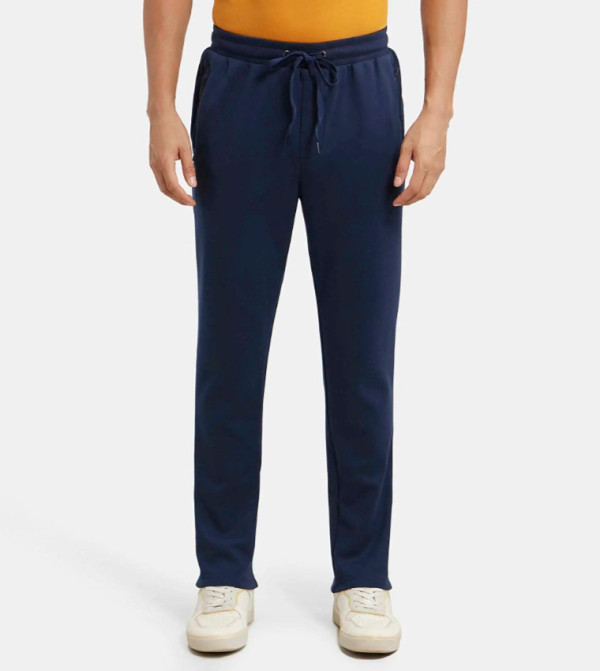 Super Combed Cotton Rich Pique Slim Fit Track Pant with Side Zipper Pockets