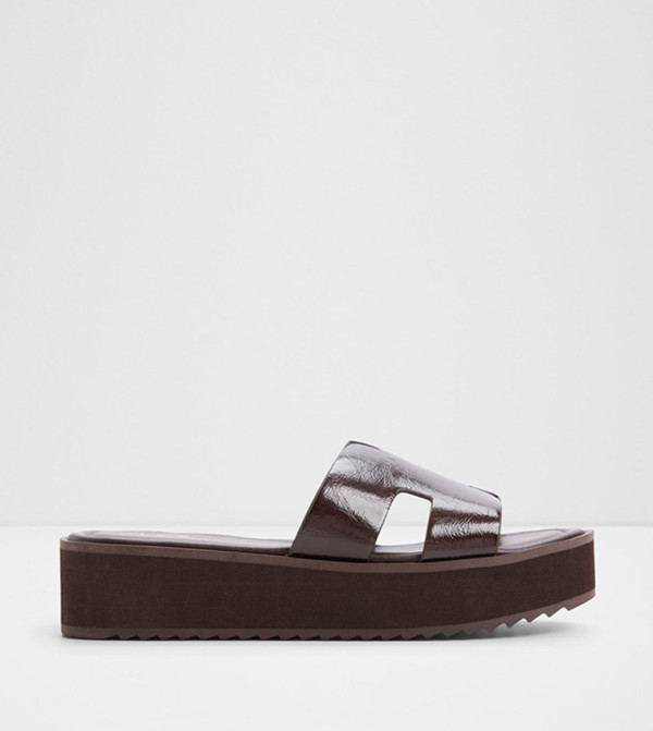 ANAYELIE Textured Open Toe Flatform Sandals