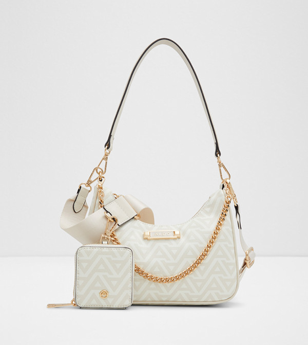 ANNAENDRA Monogram Shoulder Bag with Coin Pouch