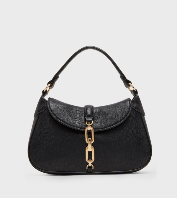 Textured Metal Detail Handheld Bag