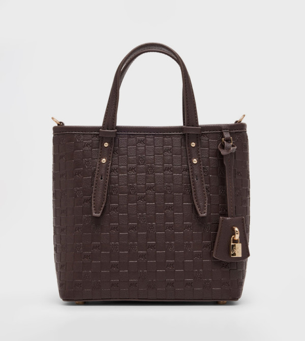 Textured Zip Mini Tote Bag