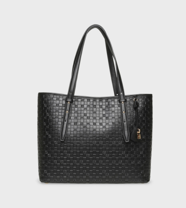 Textured Zip Tote Bag