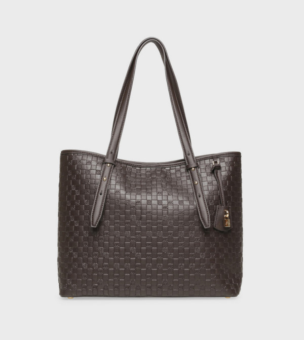 Textured Zip Tote Bag
