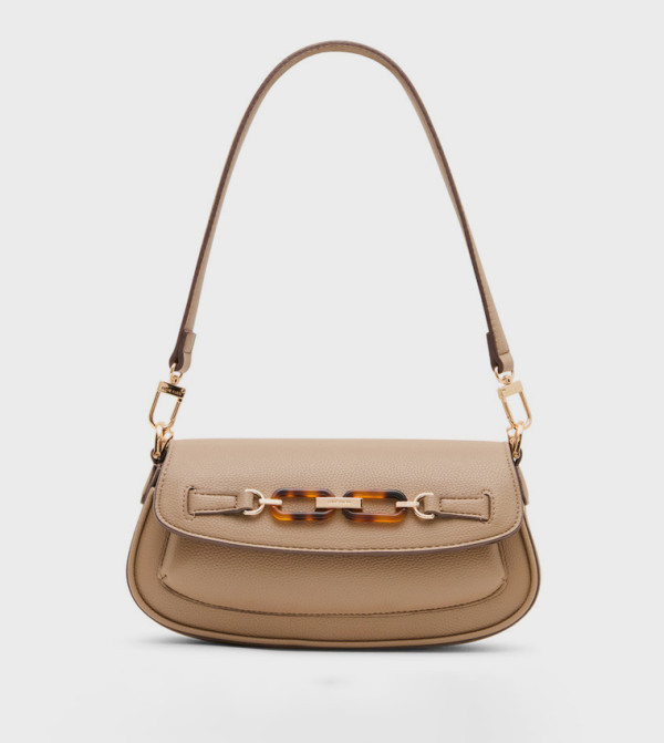 Textured Flap Shoulder Bag
