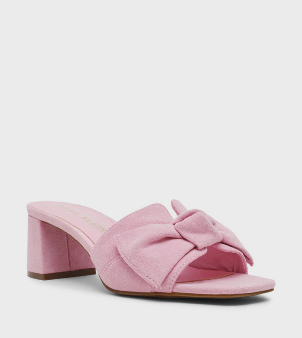 KIZMET Textured Open Toe Heeled Sandals