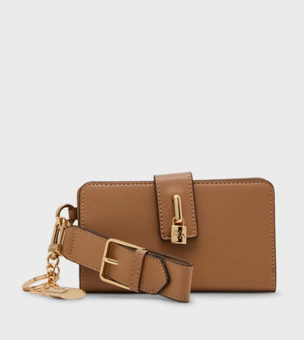 Metal Accent Clasp Closure Wristlet