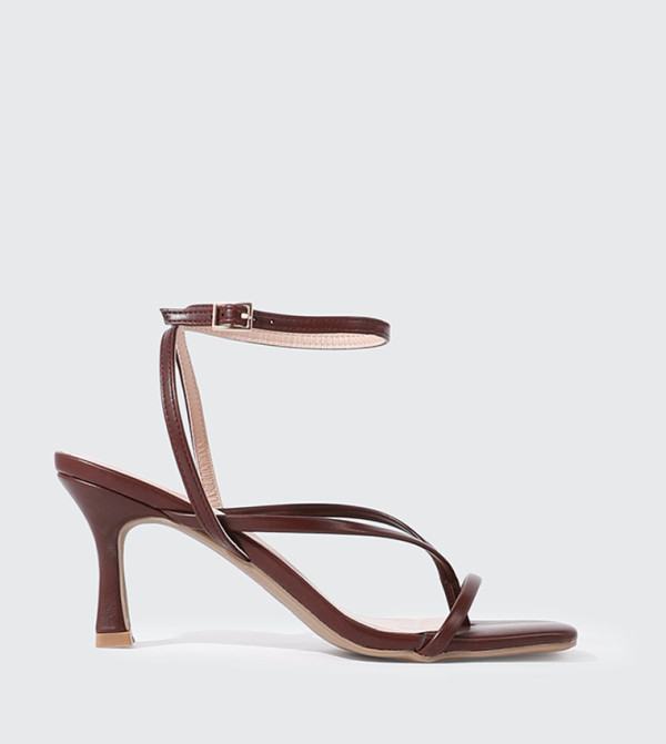 Strappy Ankle Loop Heel Sandals