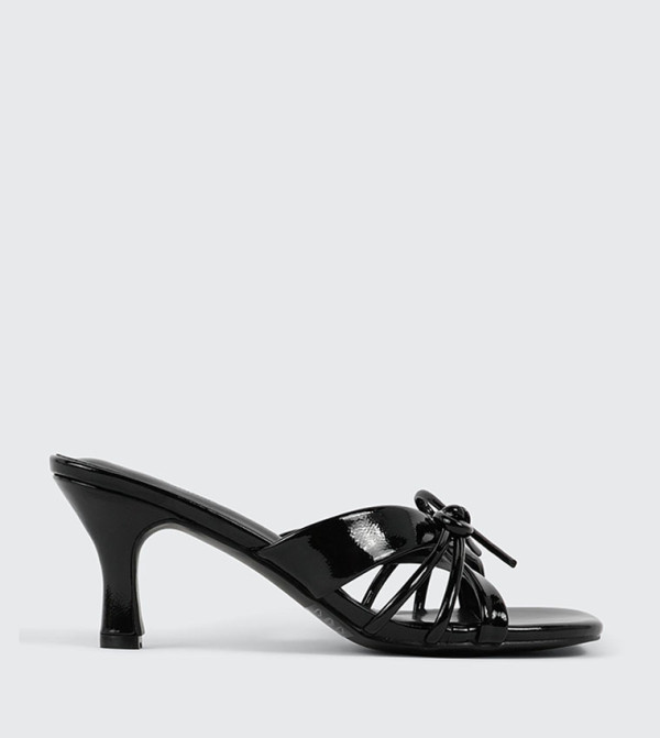 Bow Open Toe Heeled Sandals