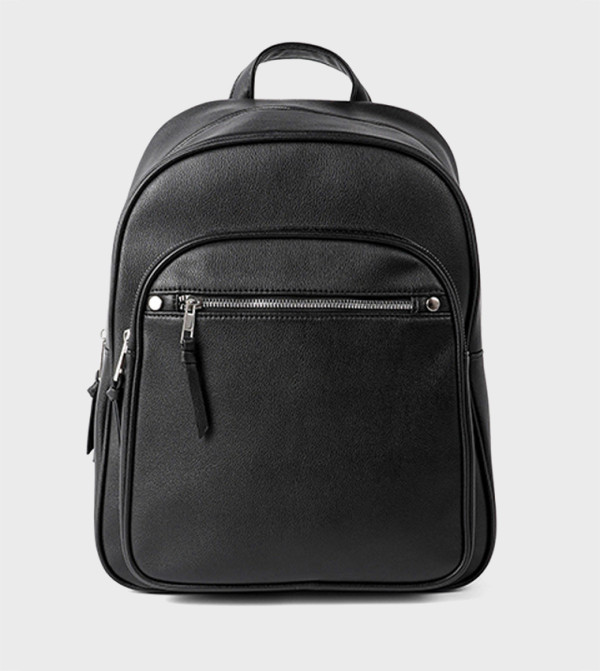 Textured Front Pocket Backpack