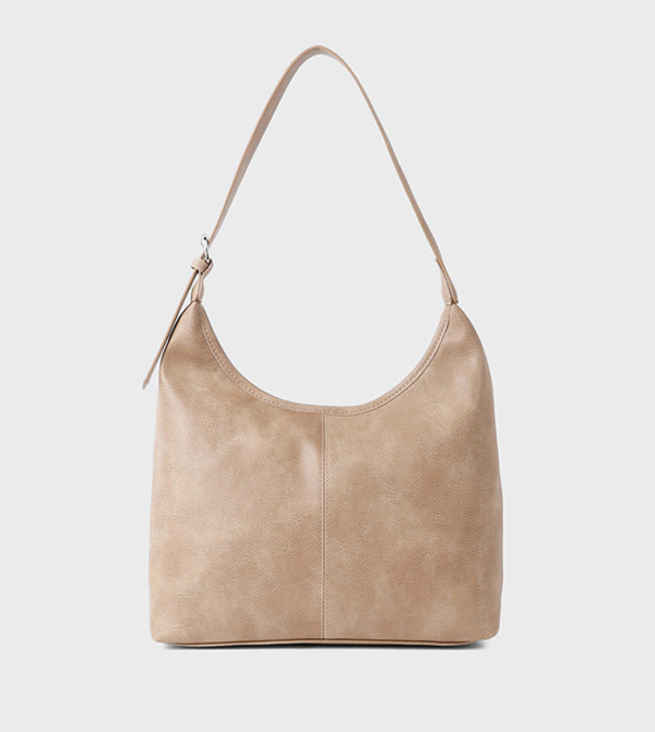 Textured Faux Leather Shoulder Bag
