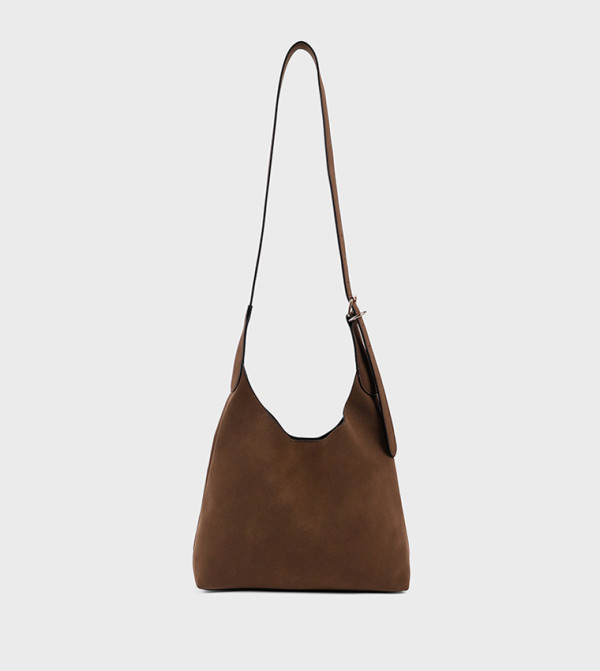 Solid Nubuck Shoulder Bag