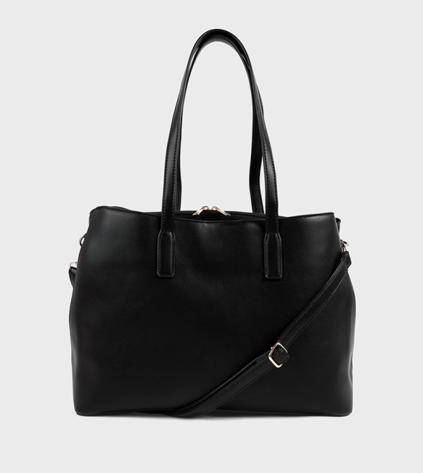 Textured Faux Leather Tote Bag