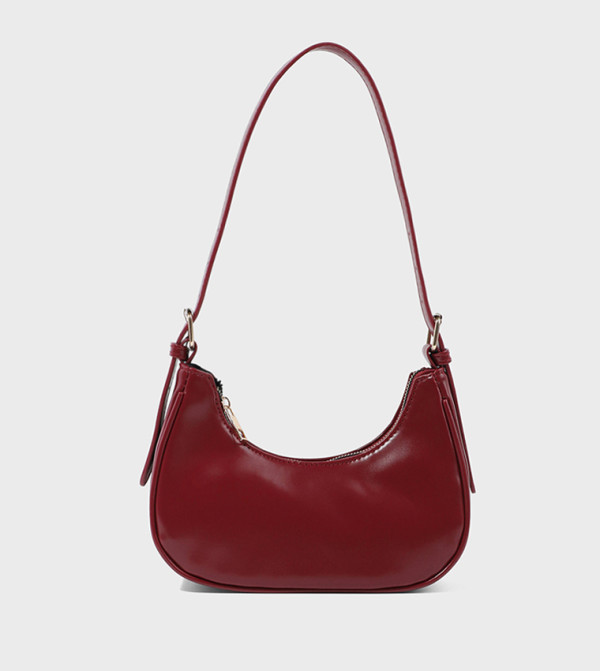 Textured Faux Leather Shoulder Bag