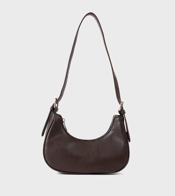 Textured Faux Leather Shoulder Bag