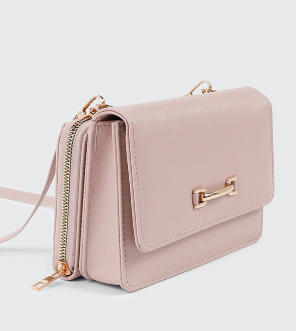 Textured Flap Crossbody Bag