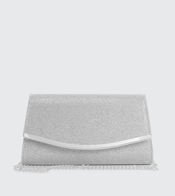 Metal Edge Flap Clutch Bag
