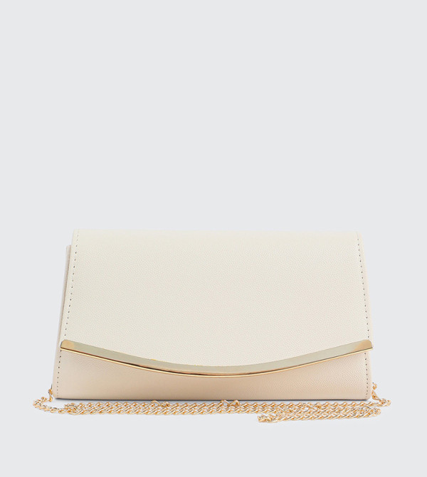 Metal Edge Flap Clutch Bag