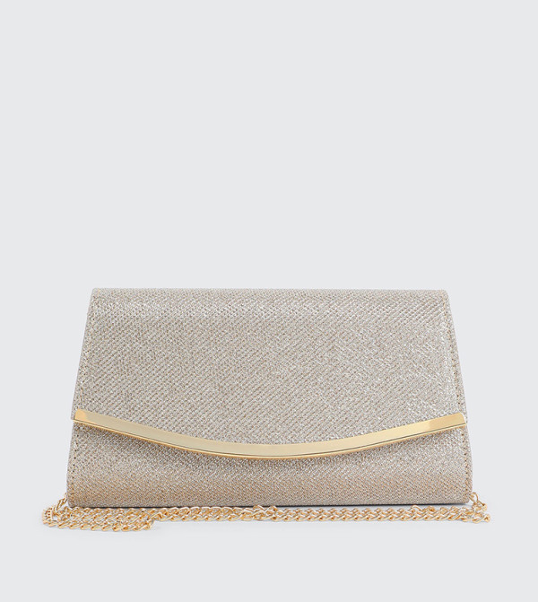 Metal Edge Flap Clutch Bag