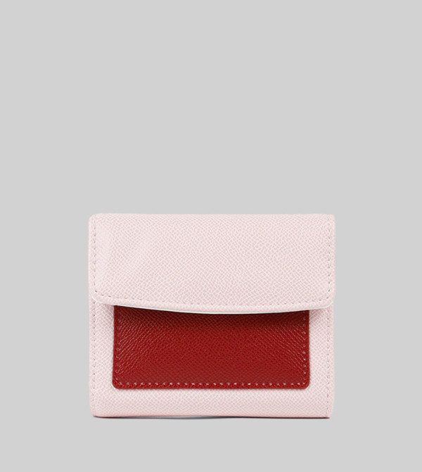 Colorblock Flap Bi-Fold Mini Wallet