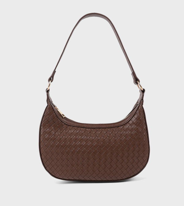 Braided Zip Shoulder Bag
