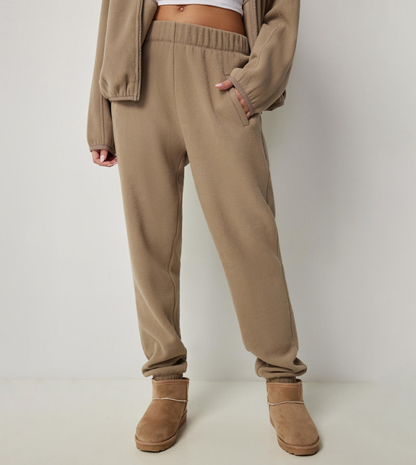 Solid Slouchy Fleece Joggers