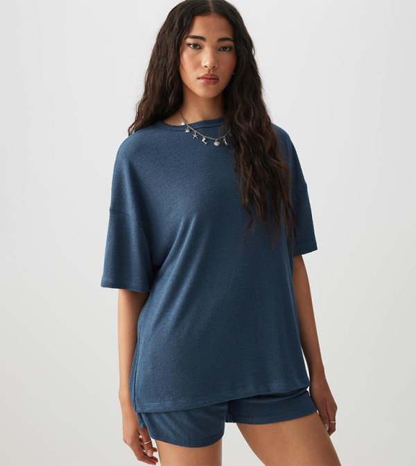 Solid Crew Neck Oversized T-Shirt