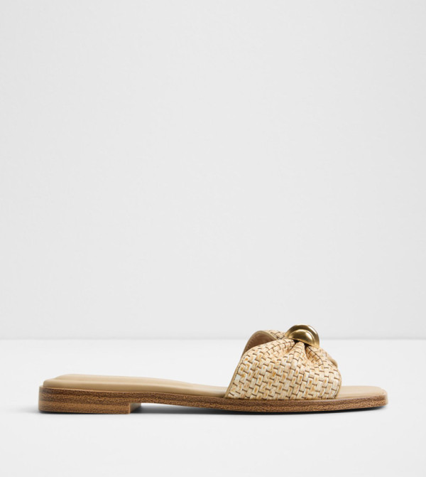 AURIA Metal Accent Flat Sandals