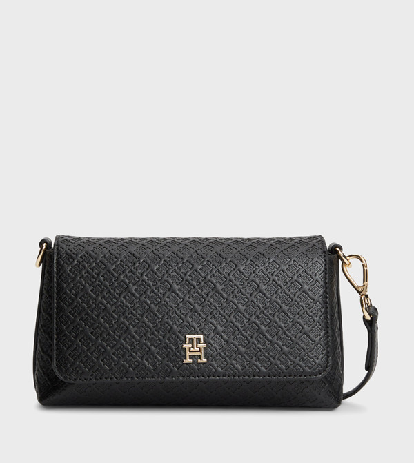 Monogram Embossed Flap Crossbody Bag