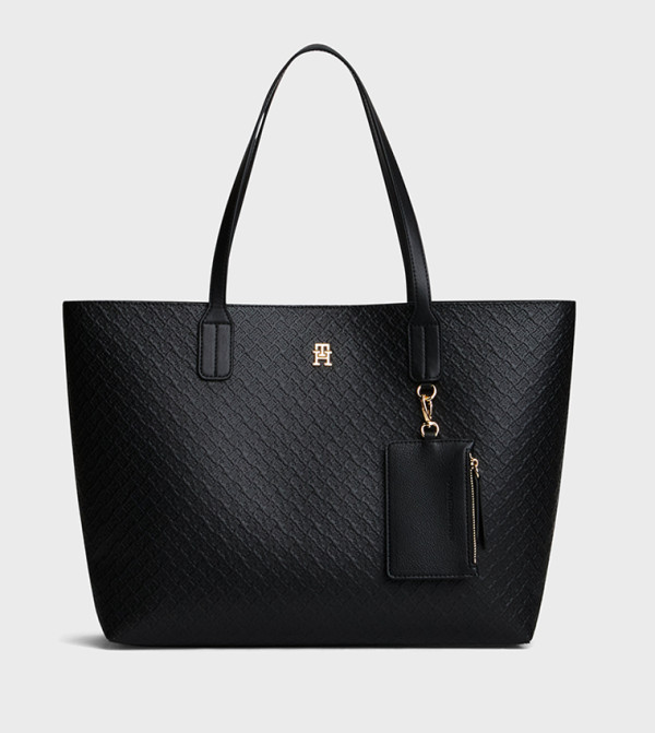 Monogram Embossed Zip Tote Bag