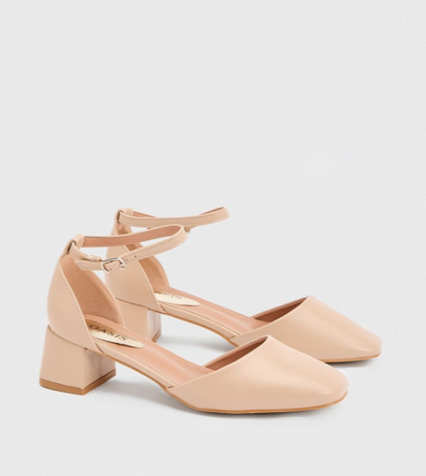 Darcy Faux Leather Ankle Strap D'Orsay Pumps
