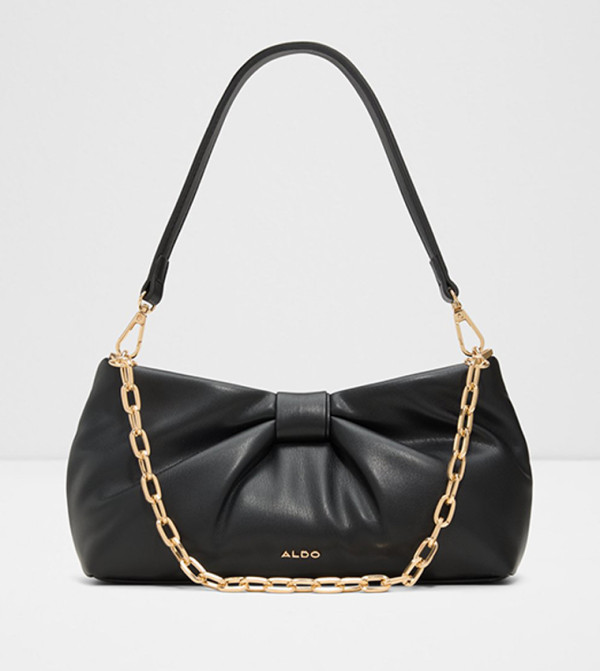 BALISIA Ruched Chain Handle Shoulder Bag