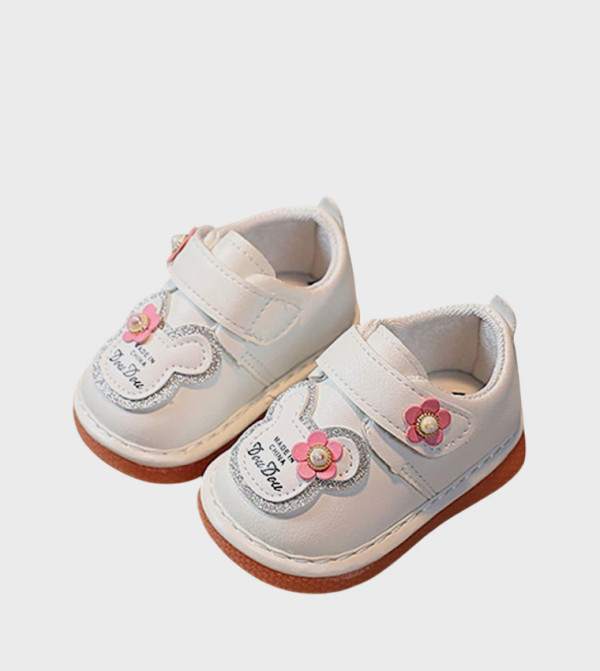 Mickey Mouse Appliqued Velcro Sneakers