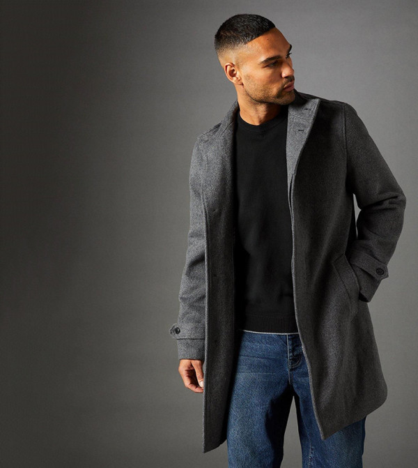 Signature 3 Button Epsom Wool Blend Coat