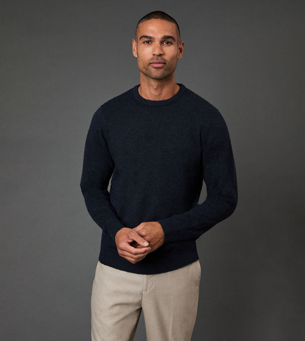 Textured Crew Neck Sweater